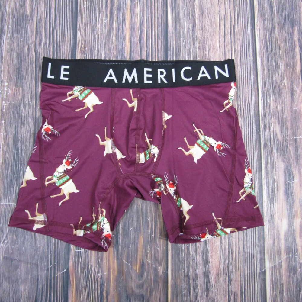American Eagle NEW Mens XS Boxer Briefs Red Rudolph Christmas Gift Stocking